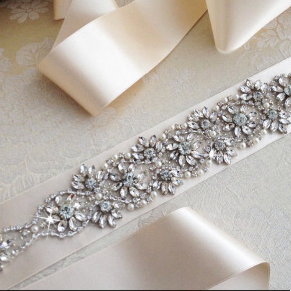 Stunning Jeweled Wedding Sash main image 4