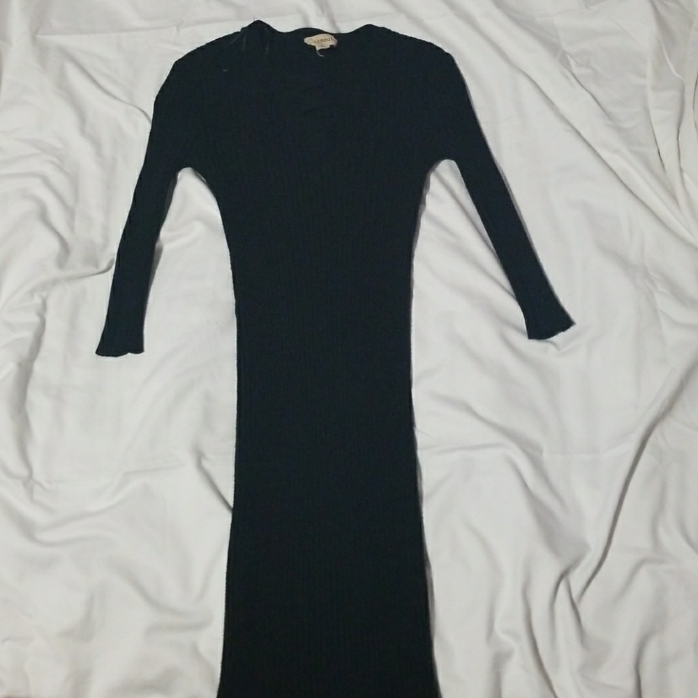 Black half sleeve dress