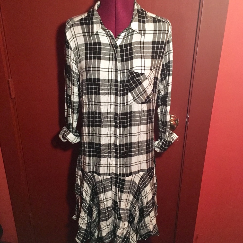 Sam Edelman Drop-Waist Plaid Dress