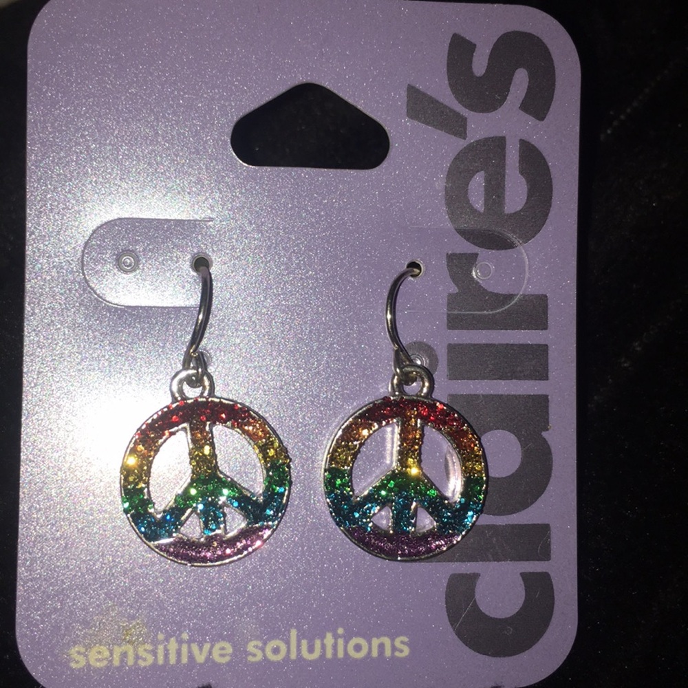 Peace sign earrings