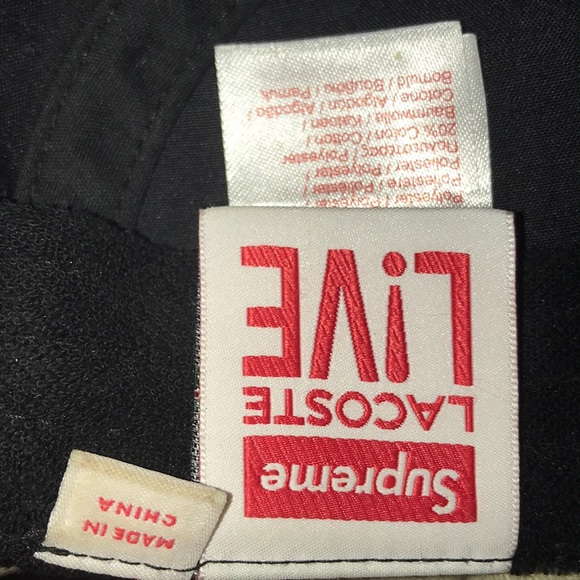 Supreme Lacoste pique hat (black) - Picture 3 of 3