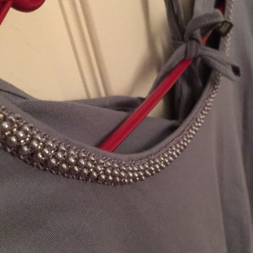 Ann Taylor Embellished Boat Neck Shirt
