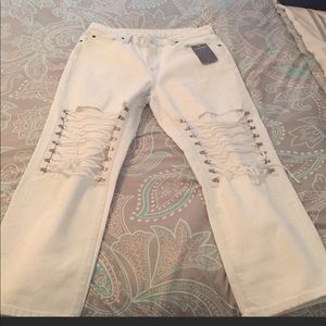 CARMAR WHITE JEANS hermia loose straight