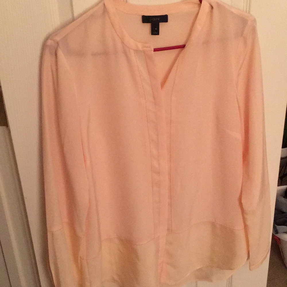 J.Crew 100% Silk hi-low tunic blouse