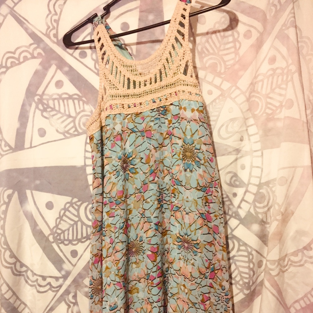 Pastel geometric Babydoll dress