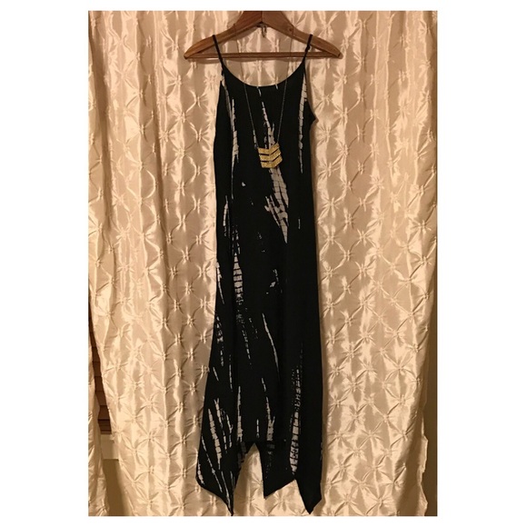 Xhilaration Dresses Black Tie Dye Maxi Dress Poshmark