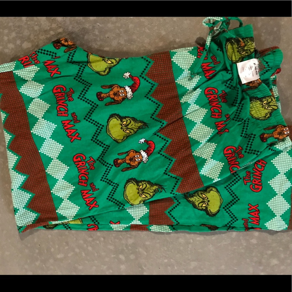 Grinch pj pants XL, new without tags