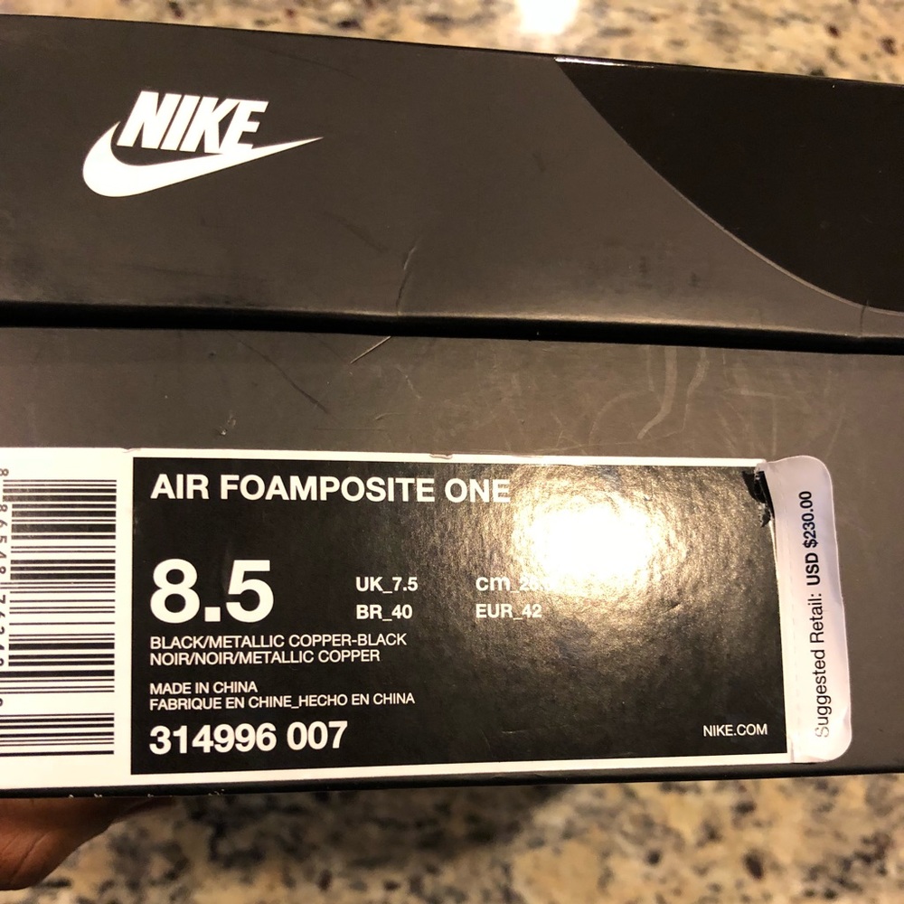 ‼️SOLD‼️NIB MENS NIKE FOAMPOSITE ONES - Picture 8 of 8