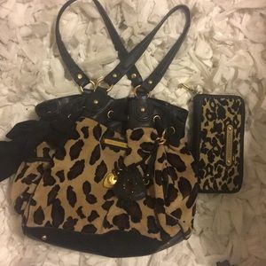 Juicy Couture Leopard Print Wallet and Bag