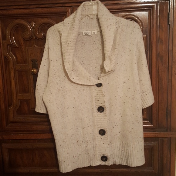 Cato Tops - Cream Cardigan