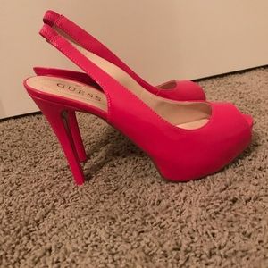 Guess Pink Open Toe Pump