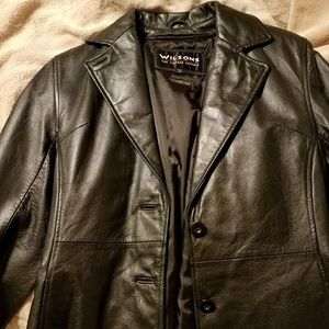 Leather coat