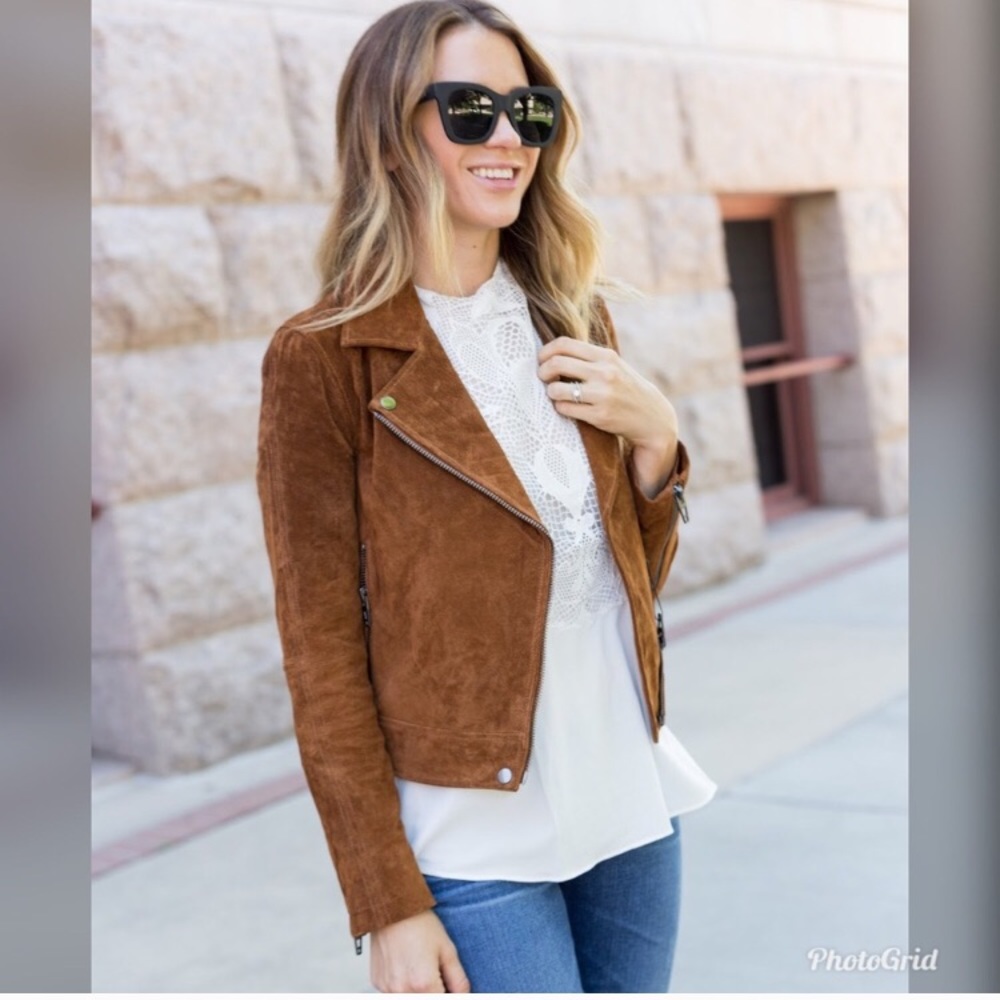 BlankNYC Suede Moro jacket in spice