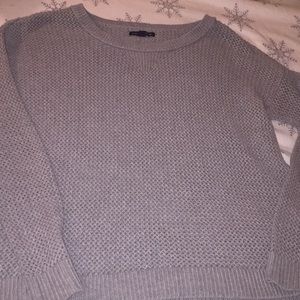 american eagle gray knit sweater