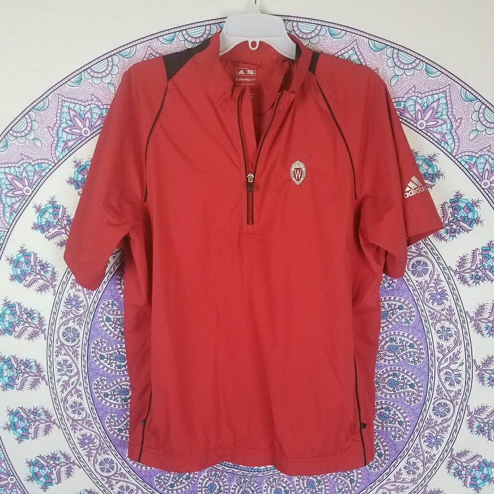 Men's Adidas Wisconsin climaproof golf shirt