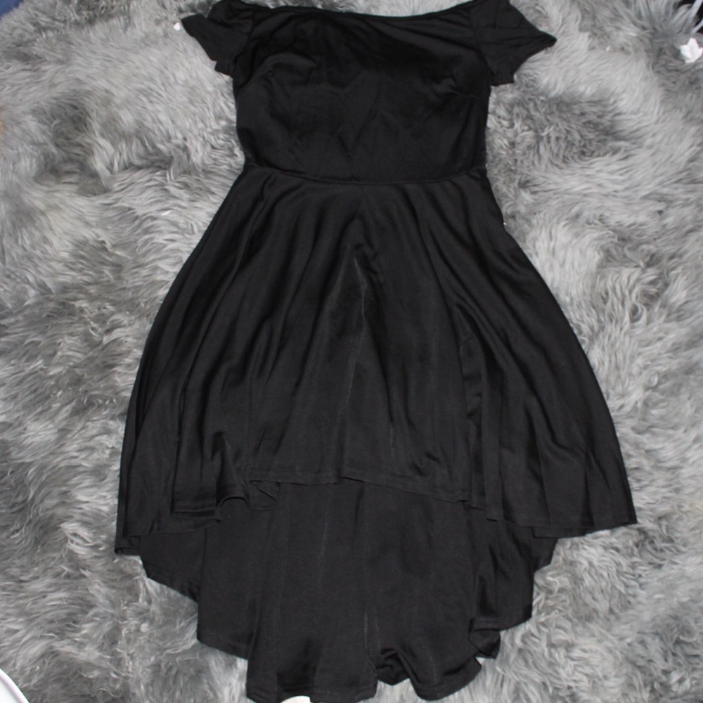 Black off the shoulder dress