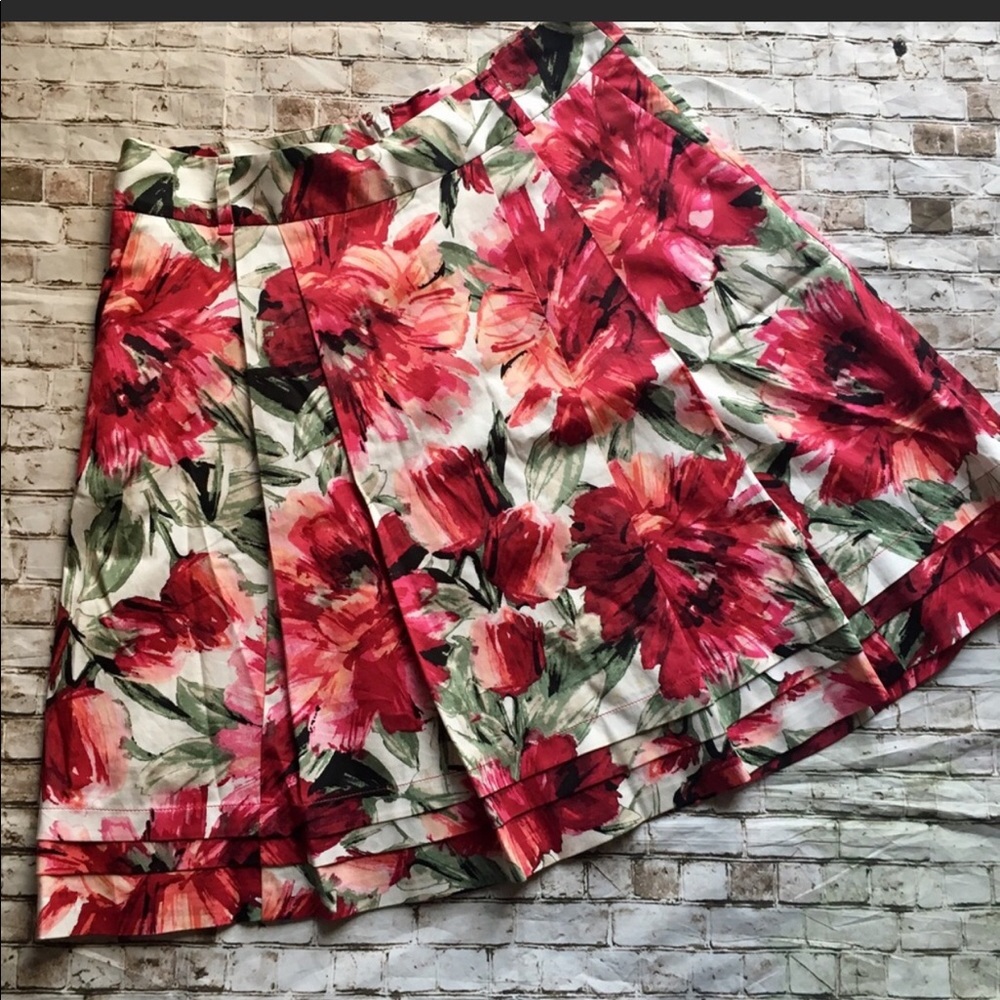 WHBM Floral Skirt