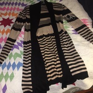 Brown and black striped cardigan