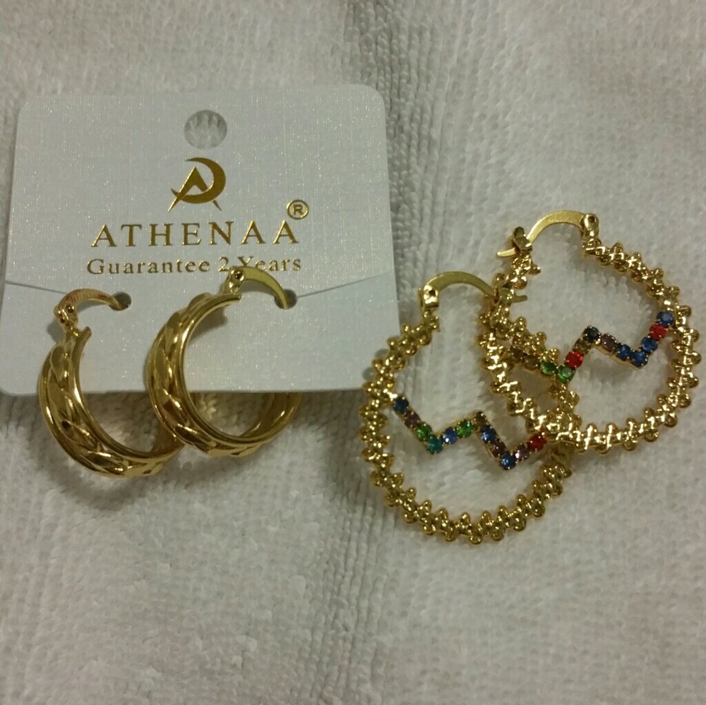 Hoop earrings.