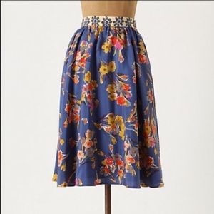 CYBER MONDAY! Anthropologie watercolor silk skirt