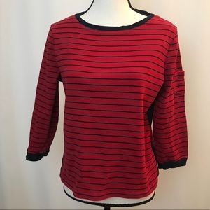 Women’s Lauren Ralph Lauren Red Striped Top Size M