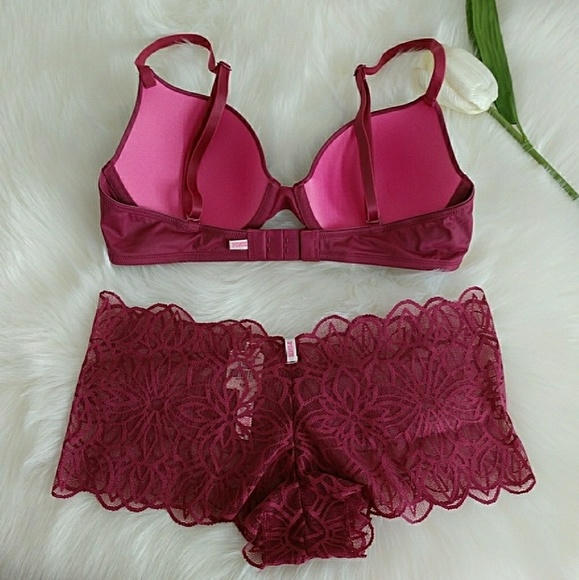 SET🌸34B PINK VS LIGHTLY LINED BRA & PANTY S.nwt - Picture 2 of 2