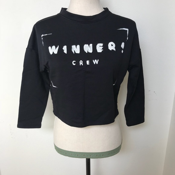 [Zara] Winner Crew Cropped Sweater - Picture 3 of 7