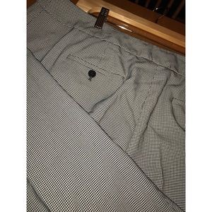 Straight leg dress pants.