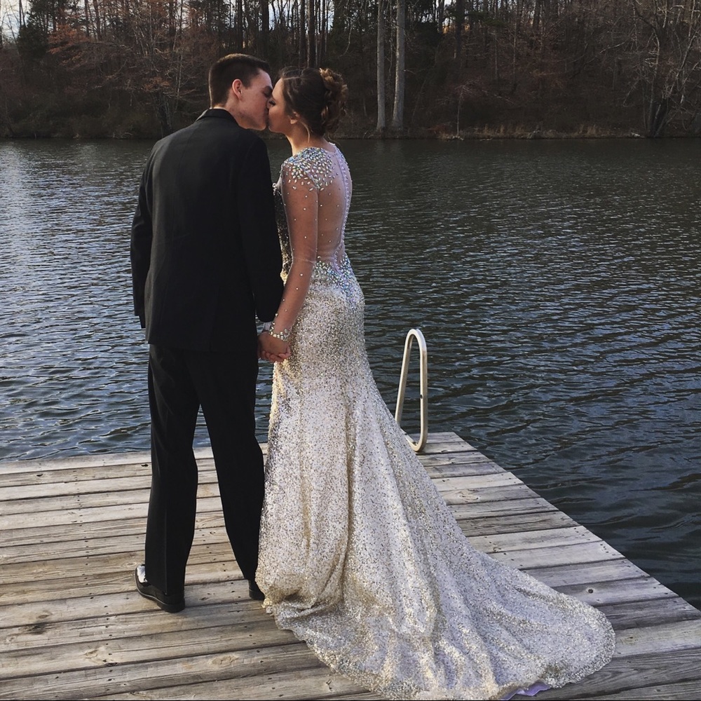 Champagne Gold Sparle Prom Dress
