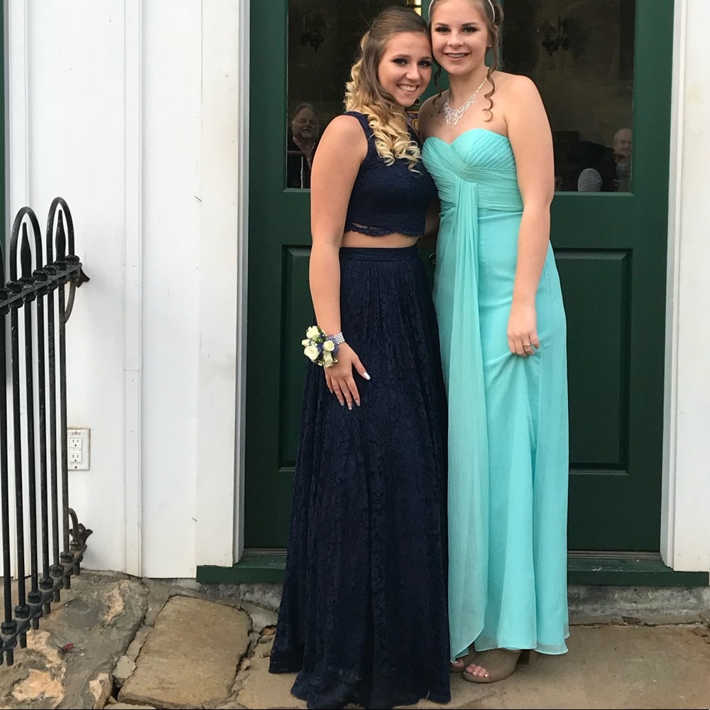 Dark Navy Blue Prom Dress