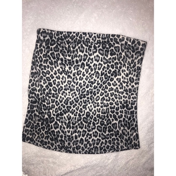 SALE Leopard Print Tube Top - Picture 2 of 3