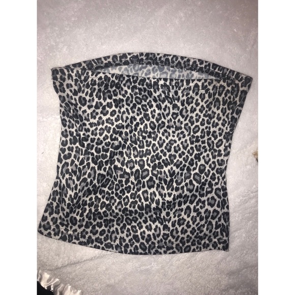 SALE Leopard Print Tube Top - Picture 3 of 3