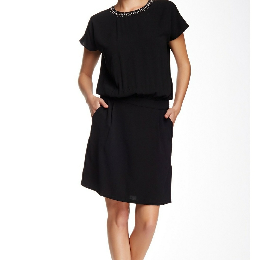 Picture perfect designer gem embellished dress