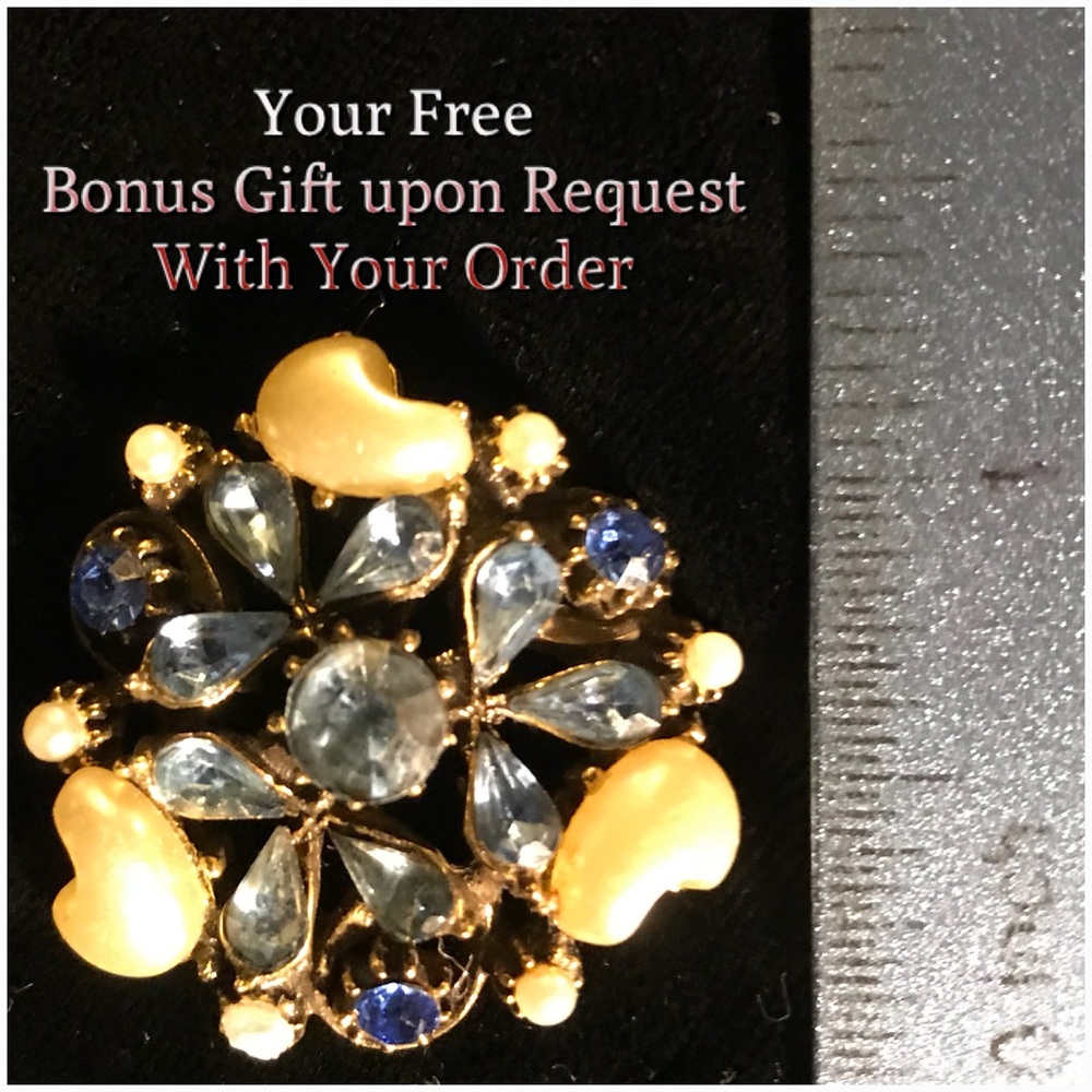 Free Option: Vintage Crystal Antiqued Brooch