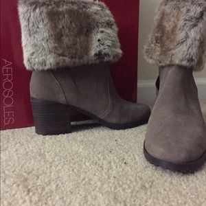 Top shop Brody Faux Fur Collar Boots by Aerosoles