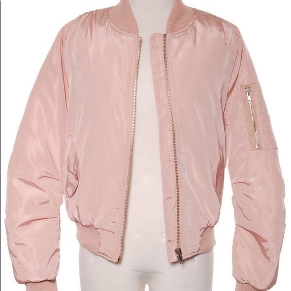 Baby Pink Bomber Jacket