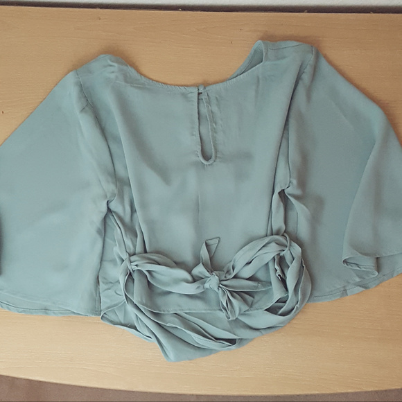 Dusty mint criss cross crop - Picture 5 of 5