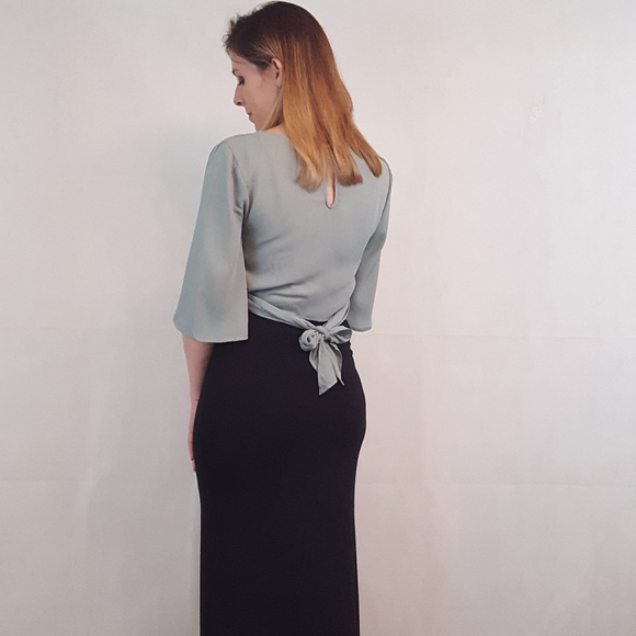 Dusty mint criss cross crop - Picture 3 of 5