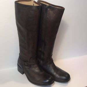 Frye Boots Lynn Strap Tall Tan