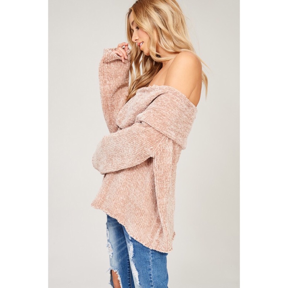 LAST ONE!! Off the Shoulder Sweater Top - Picture 3 of 5