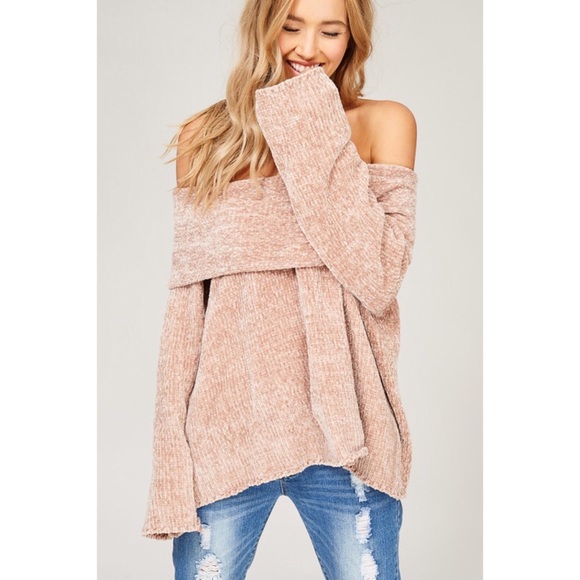 LAST ONE!! Off the Shoulder Sweater Top - Picture 5 of 5