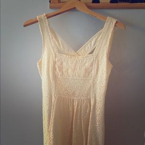 Cynthia Steffe cream eyelet dress