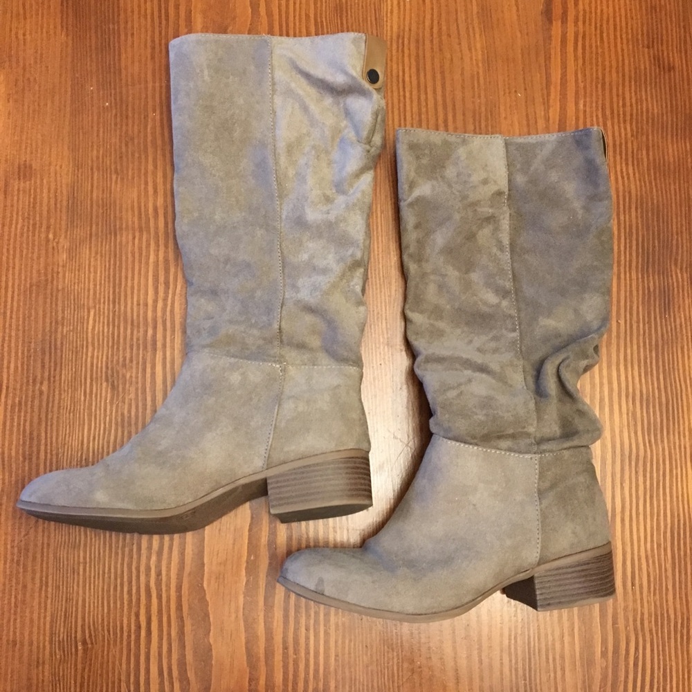 Target Suede Gray Taupe Boots