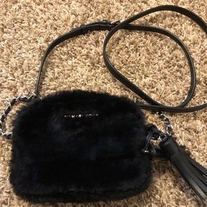 Michael Kors Black Faux Fur Crossbody