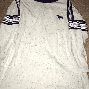 3/4 navy and heather grey shirt from PINK