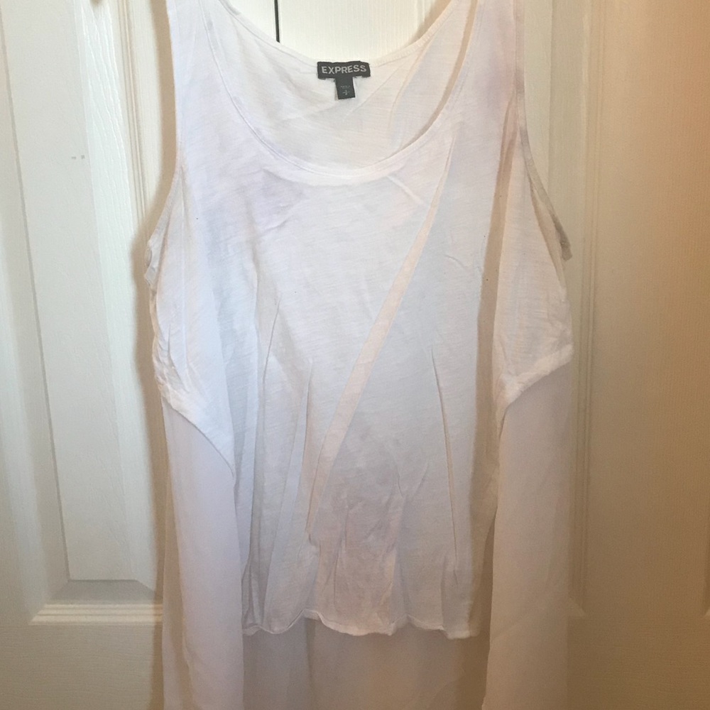White flowy Express tank top