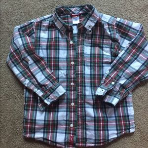 Boys 5T plaid holiday Gymboree shirt