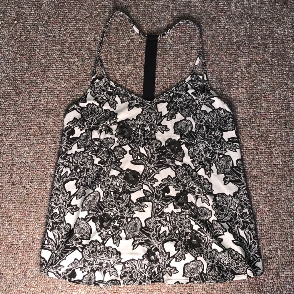NWOT Express T Back Tank, Sz. XS, Sequin detailing
