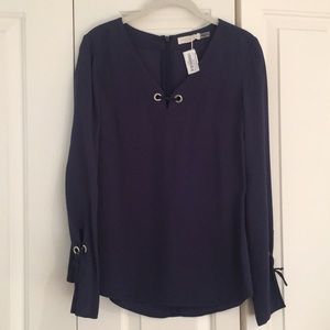 Ramy brook v neck blouse with grommet details