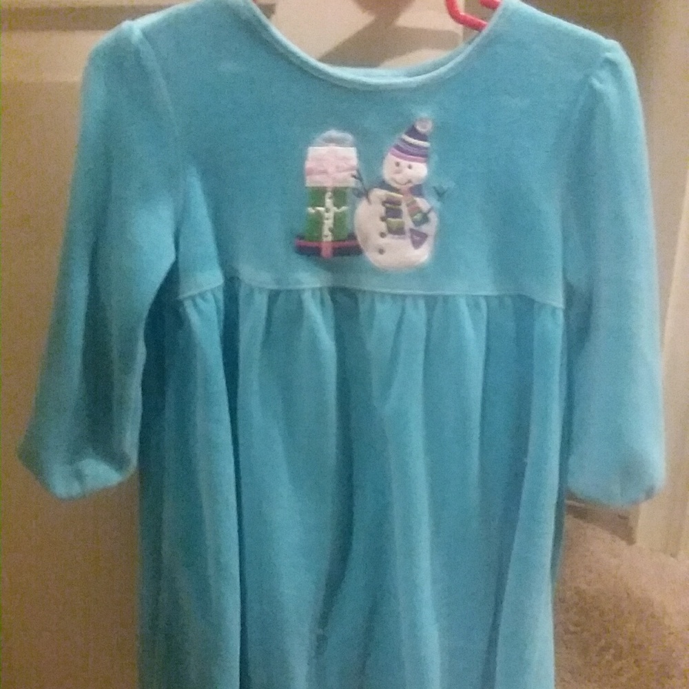 Blue Fleece Girl's Winter Dress